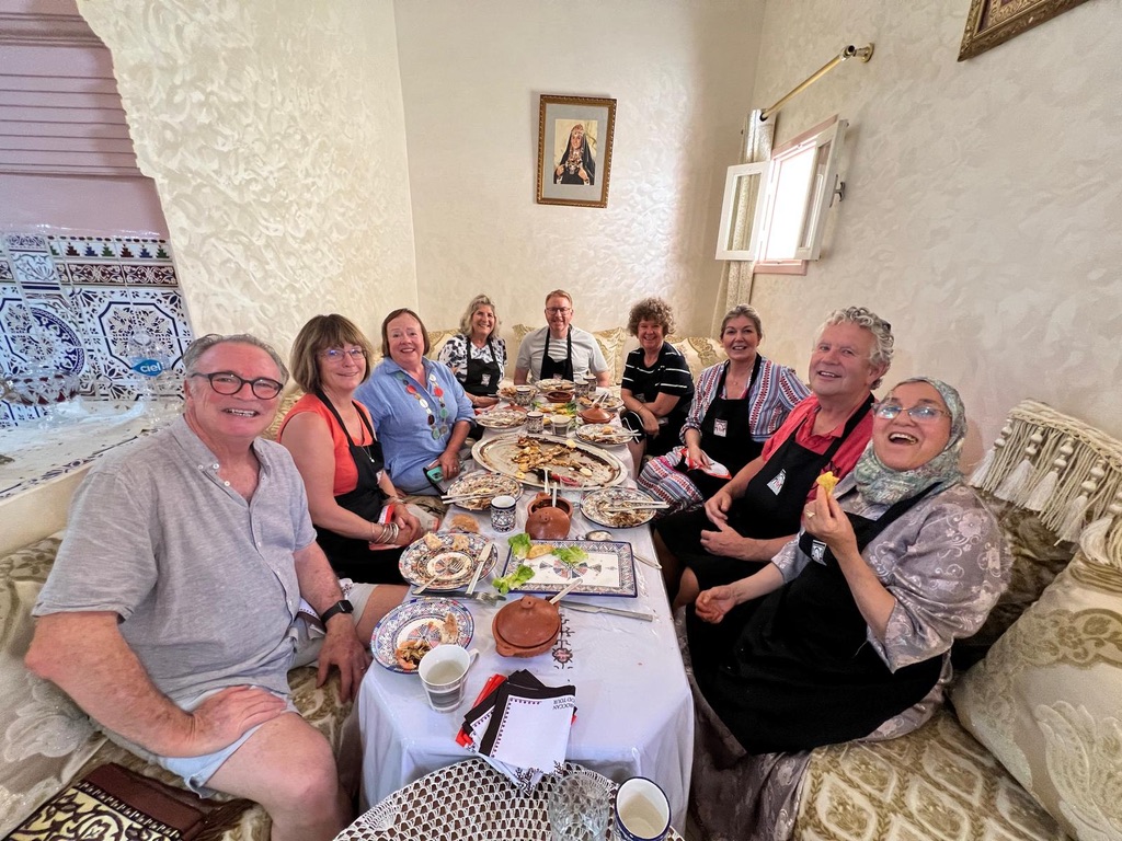 Lunch after cooking class in Rabat with Annie B
