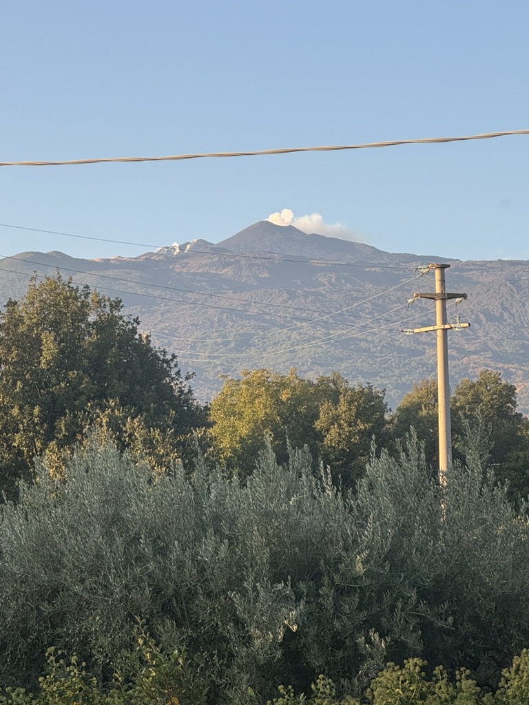 Steam coming out of Etna in Sicily