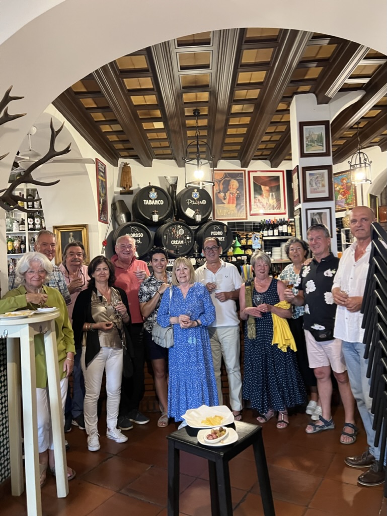Group of Sherry lovers in Jerez