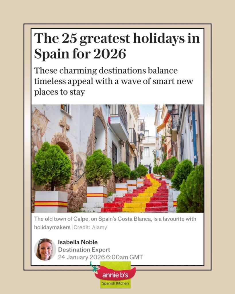 Annie B Spain Jerez Culinary Capital 2026 tour featured in The Telegraph Top 25 Spain holidays