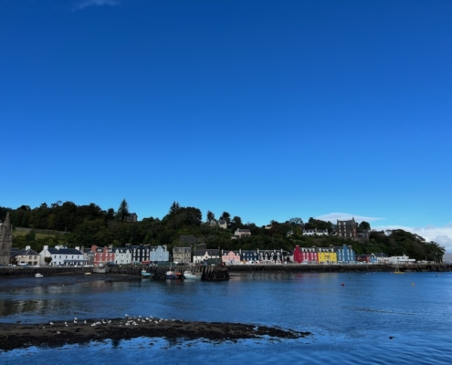 Tobermory harbour Mull, visited during the culinary tour of Scotland with Annie B